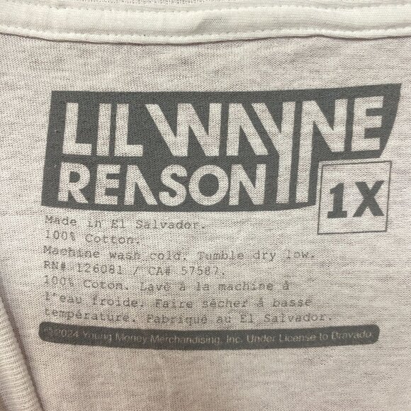 Reason Lil Wayne A Milli Graphic Design T-Shirt 1X - Picture 4 of 4